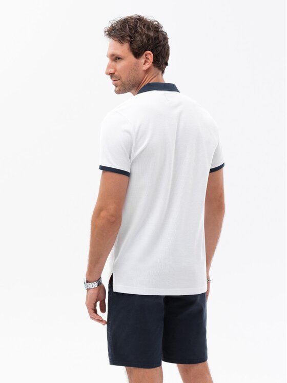 Ombre Ombre Polokošile OM-POSS-0105 Bílá Regular Fit
