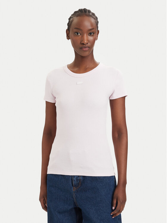 HUGO Tricou Easy 50523924 Roz deschis Slim Fit