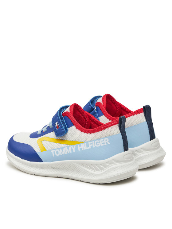 Tommy Hilfiger Tommy Hilfiger Snīkeri Low Cut Lace-Up/Velcro Sneaker T1B9-33868-1756 S Balts