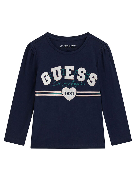 Guess Bluză K6YI18 K3698 Bleumarin Regular Fit