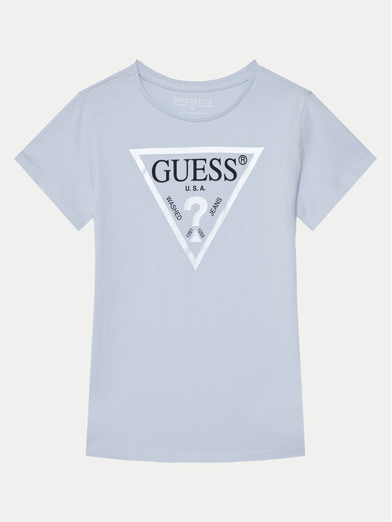 Guess T-krekls J73I56 K8HM0 Gaiši zils Regular Fit