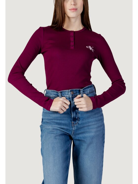 Calvin Klein Jeans Calvin Klein Jeans T-shirt LV047E201G Bordeaux Casual Fit