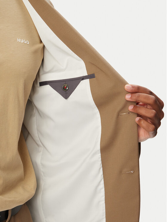 HUGO HUGO Ülikond Henry-Getlin253X 50567894 Tumebeež Slim Fit