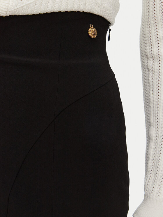 Balmain Balmain Mini sukňa DF1LA465VB00 Čierna Slim Fit