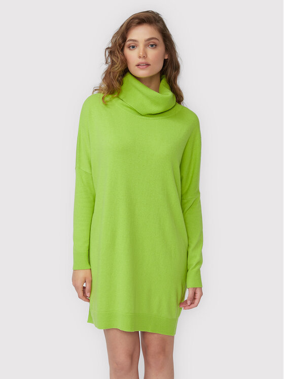 Kontatto Kontatto Rochie tricotată 3M7666 Verde Regular Fit