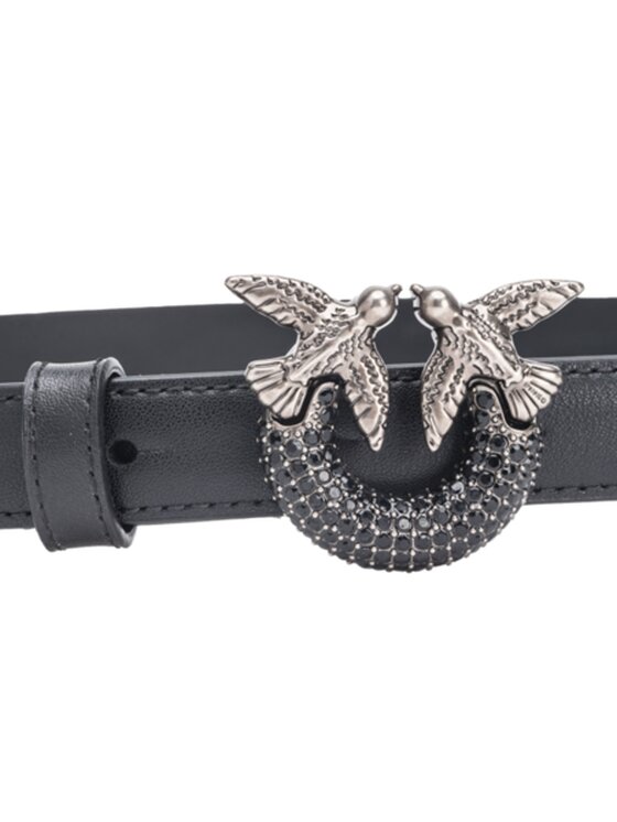 PINKO Pinko Pasek LOVE BERRY H2 BELT JEWEL BUCKLE Czarny