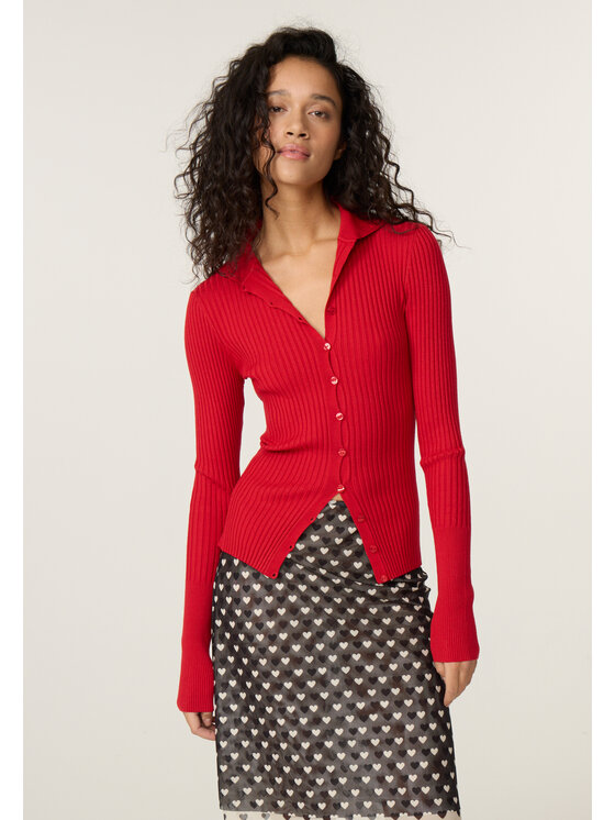 Fabienne Chapot Fabienne Chapot Kardigan 6984-1851-175 Czerwony Regular Fit