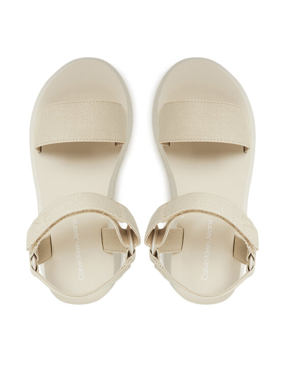 Calvin Klein Jeans Calvin Klein Jeans Sandály Sandal Velcro Webbing Mg YW0YW01693 Écru