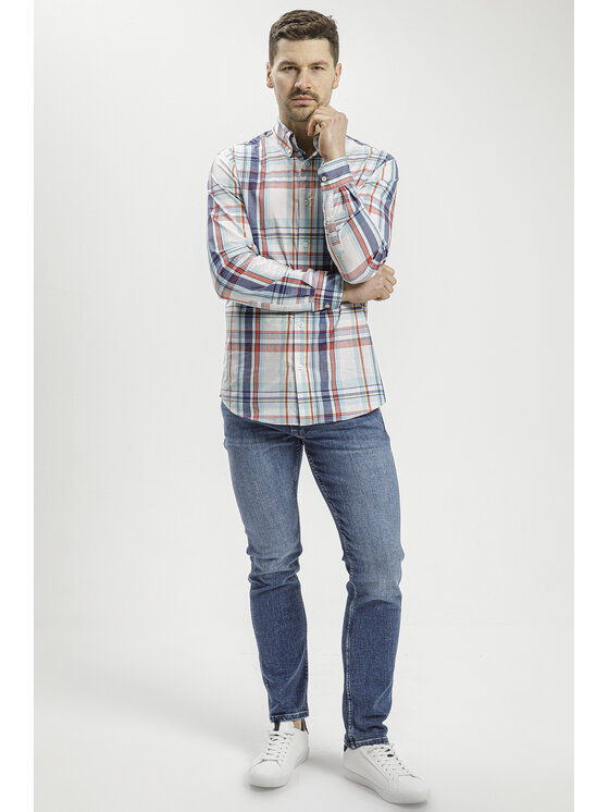 Cross Jeans Cross Jeans Koszula 35569-553 Kolorowy Regular Fit