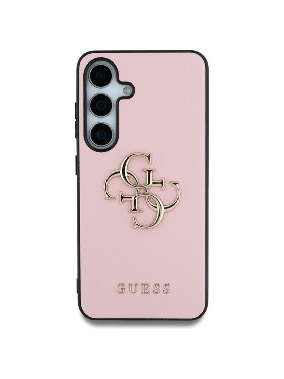 Guess Guess Etui na telefon Grained Big 4G Logo Small Classic Logo Różowy