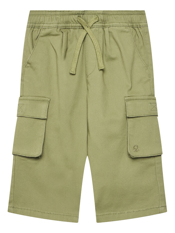 United Colors Of Benetton Spodnie materiałowe 4TCGGF02B Zielony Regular Fit