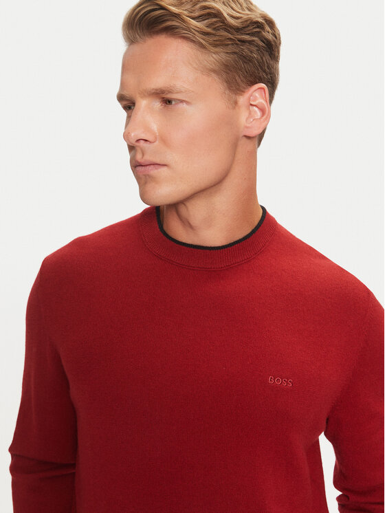 BOSS Boss Džemper 50526844 Crvena Regular Fit