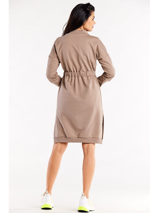 Infinite You Infinite You Úpletové šaty M322 Hnědá Basic Fit