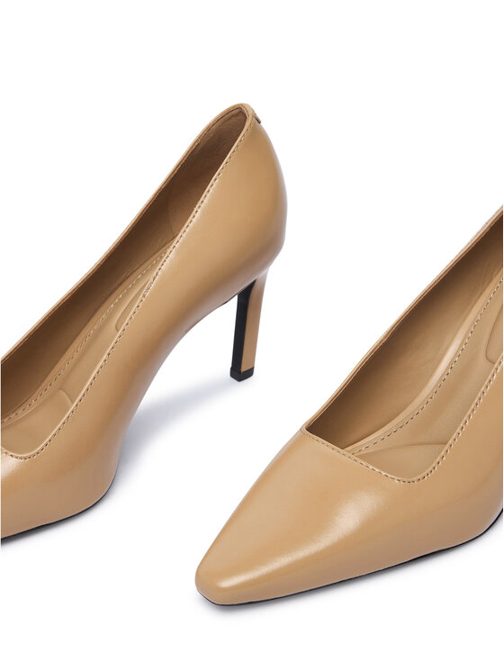 Tommy Hilfiger Tommy Hilfiger High Heels Squared Toe High Heel Lth Pump FW0FW09510 Beige