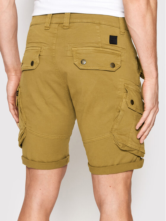 Alpha Industries Alpha Industries Bavlnené šortky Combat 116210 Hnedá Regular Fit