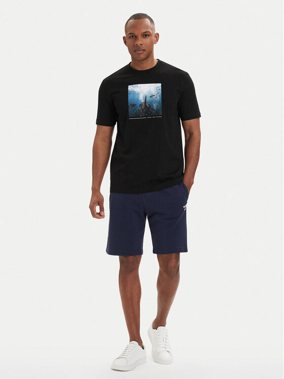 BOSS BOSS T-krekls Creature 50561861 Melns Regular Fit