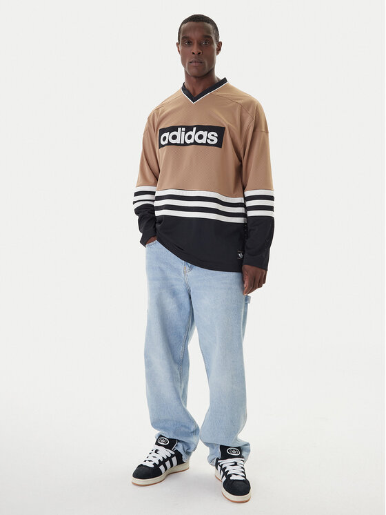 adidas adidas S dlhými rukávmi JY0251 Béžová Loose Fit