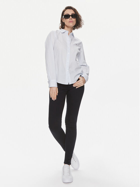 Tommy Hilfiger Tommy Hilfiger Cămașă Essential WW0WW41002 Albastru Regular Fit