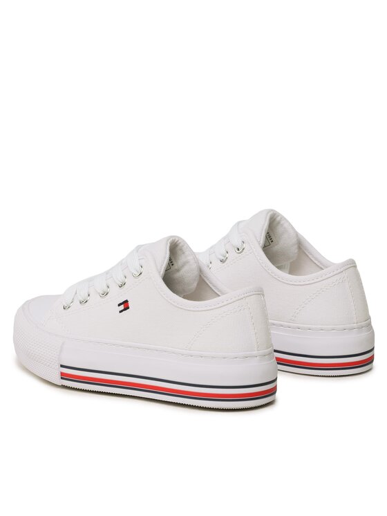 Tommy Hilfiger Tommy Hilfiger Scarpe da ginnastica Low Cut Lace-Up Sneaker T3A9-32677-0890 M Bianco