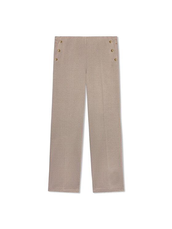 Fiorella Rubino Fiorella Rubino Spodnie materiałowe P032L002588N0R2 Kremowy Regular Fit