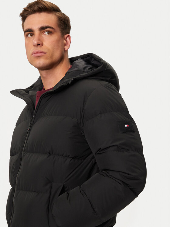 Tommy Hilfiger Tommy Hilfiger Kurtka puchowa MW0MW36599 Czarny Regular Fit