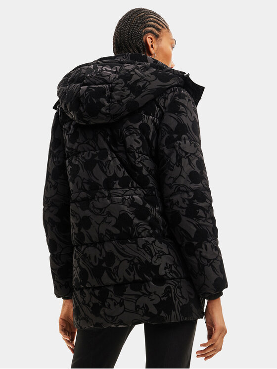 Desigual Desigual Demisezoninė striukė 23WWEWB2 Juoda Regular Fit