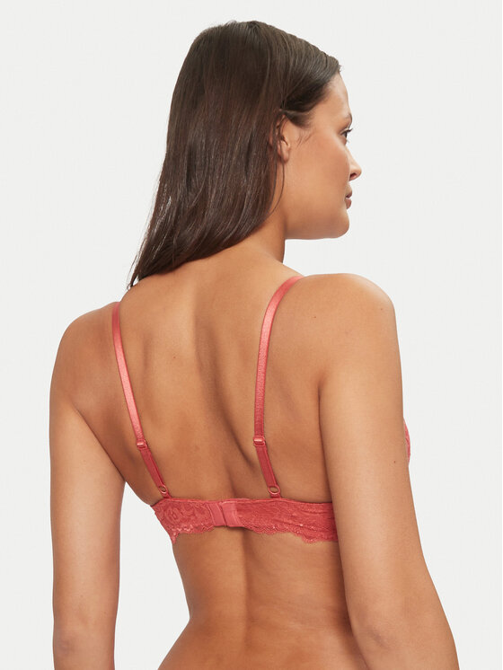 Hunkemöller Hunkemöller Biustonosz z fiszbiną Marine 206320 Czerwony