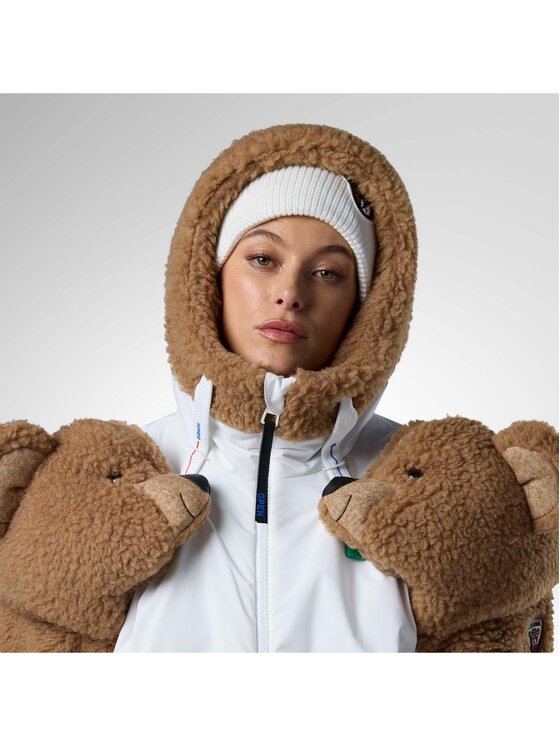 Rossignol Rossignol Kurtka narciarska W Jcc Teddy Hoodie Jacket Biały Regular Fit