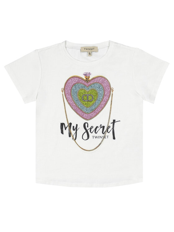 TWINSET TWINSET Komplet t-shirt i spodenki 231GJ2049 Biały Regular Fit