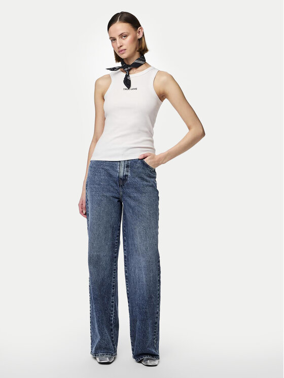 Pieces Pieces Top Mikka 17152323 Alb Regular Fit