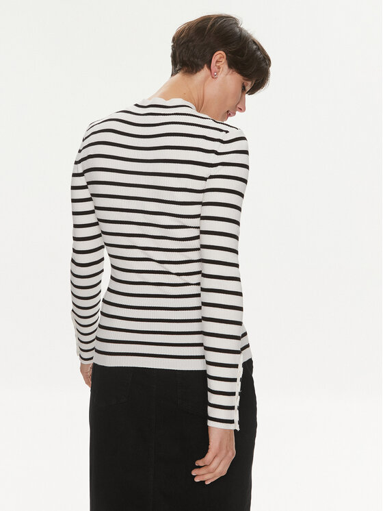 Morgan Morgan Sweter 241-MAG Biały Slim Fit