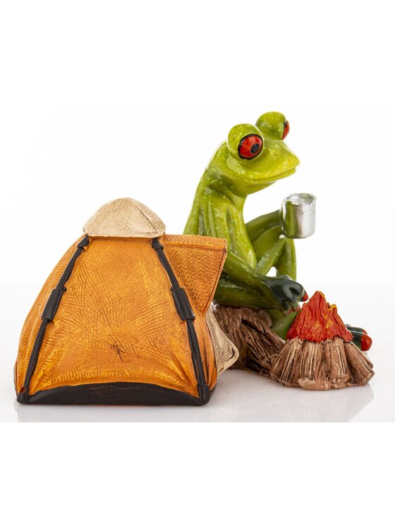 MIAhome MIAhome Figurka żaba na kempingu FROGG na biwaku Zielony