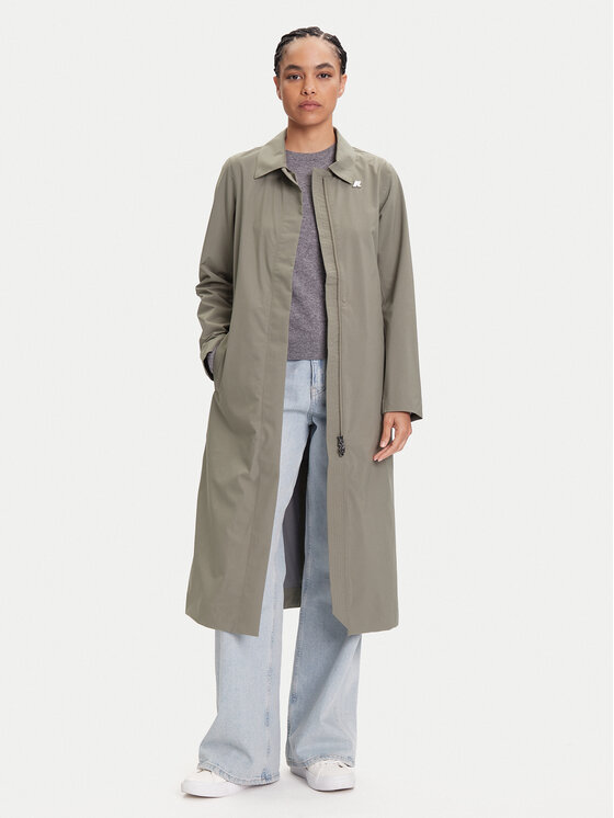 K-Way K-Way Trencz Barbra K61337W Zielony Regular Fit