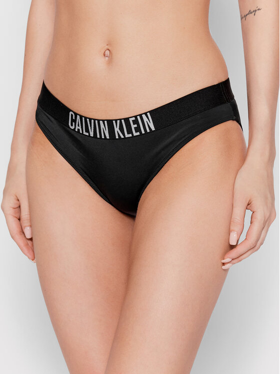 Calvin Klein Swimwear Spodnji del bikini Intense Power KW0KW01859 Črna