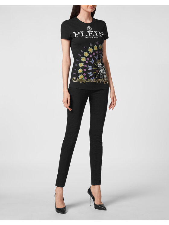 PHILIPP PLEIN PHILIPP PLEIN Tričko 3673 Čierna Regular Fit