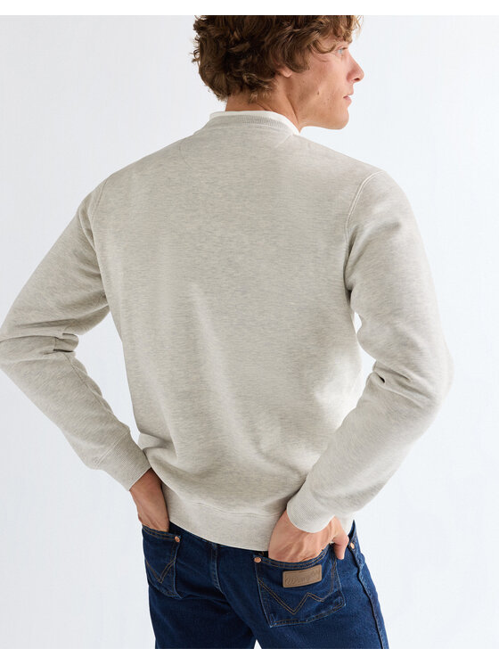 Wrangler Wrangler Bluza EMBROIDERY CREW Szary Regular Fit