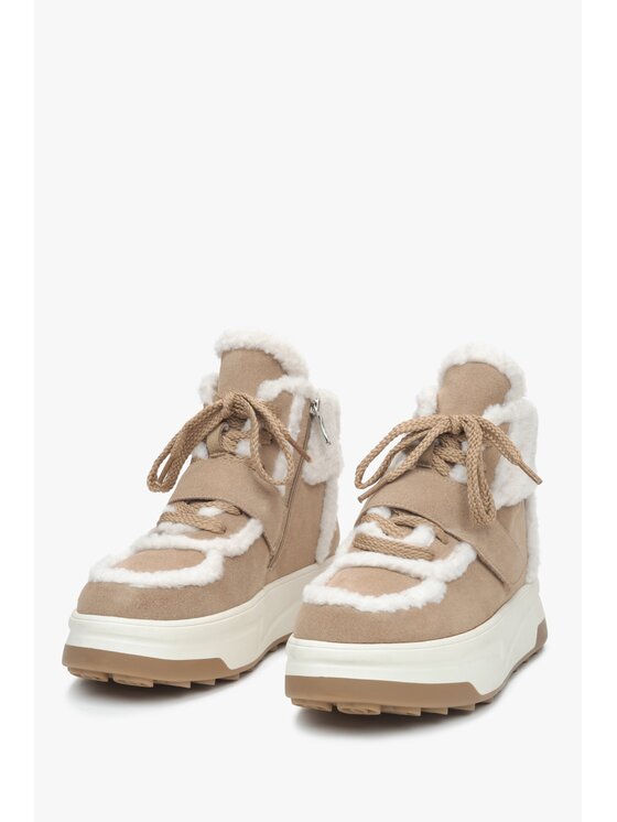 Estro Estro Μποτάκια ER00115863 Μπεζ