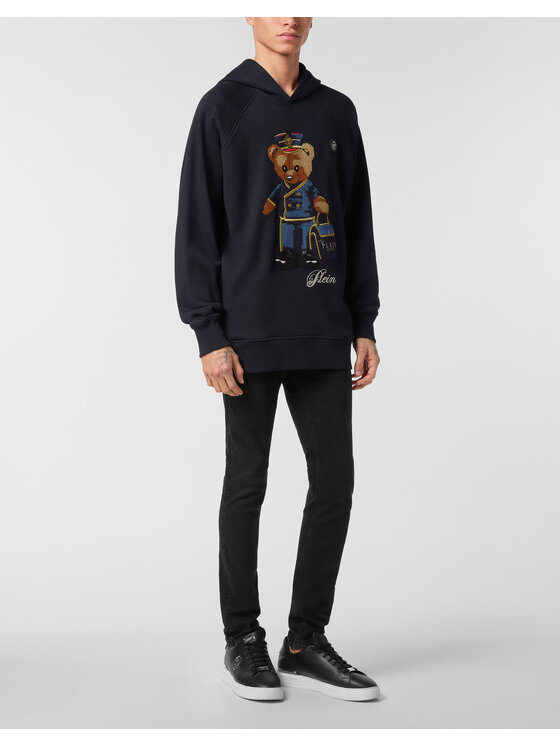 PHILIPP PLEIN PHILIPP PLEIN Mikina 26925 Tmavomodrá Regular Fit