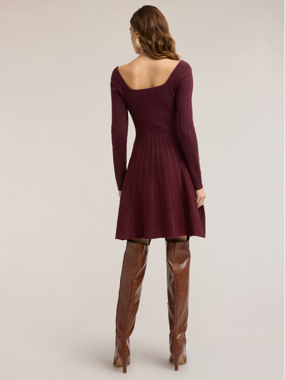 Motivi Motivi Abito da sera 7603W001511N036 Bordeaux Flare Fit