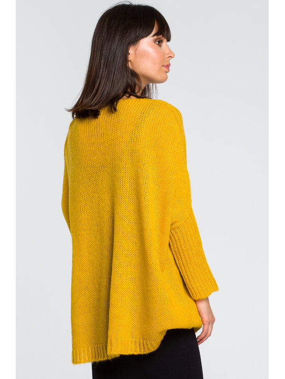 BeWear BeWear Sweter bk018 Żółty Custom Fit
