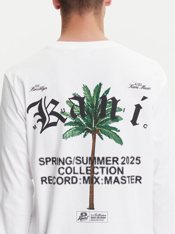 Karl Kani Karl Kani Pikkade varrukatega T-särk PD00005329 Valge Regular Fit