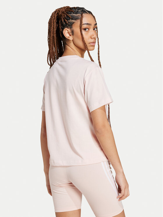 adidas adidas Majica Essentials Small Logo JH3694 Roza Slim Fit