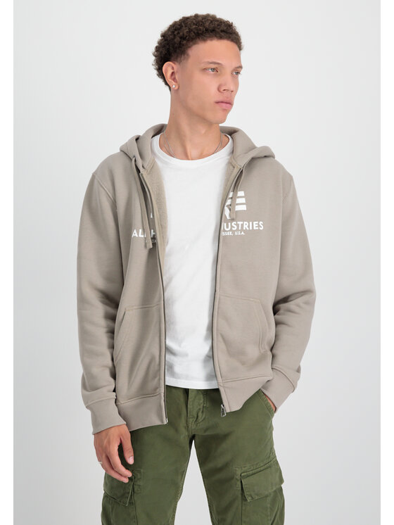 Alpha Industries Alpha Industries Bluza Basic Zip Hoodie Żółty Regular Fit