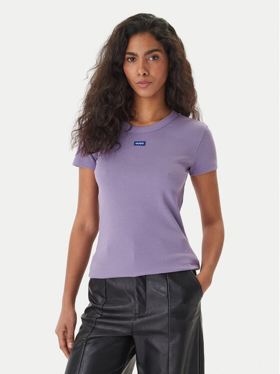HUGO Tricou Easy 50523924 Violet Slim Fit