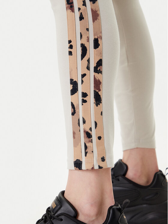 adidas adidas Leggings Animal Print 3-Stripes JM1867 Bež Slim Fit