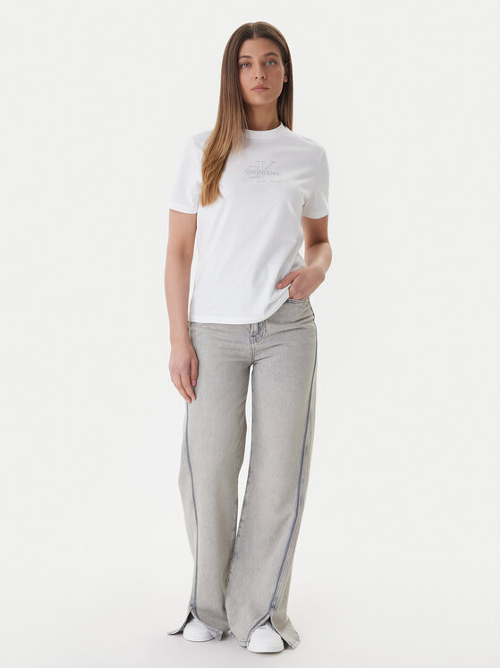 Calvin Klein Jeans Calvin Klein Jeans T-Shirt LV047F831G Biały Regular Fit
