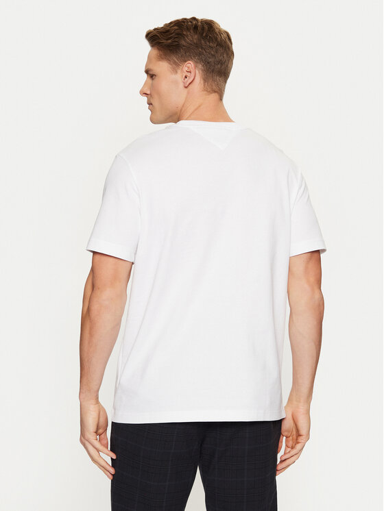 Tommy Hilfiger Tommy Hilfiger T-Shirt MW0MW38076 Biały Regular Fit