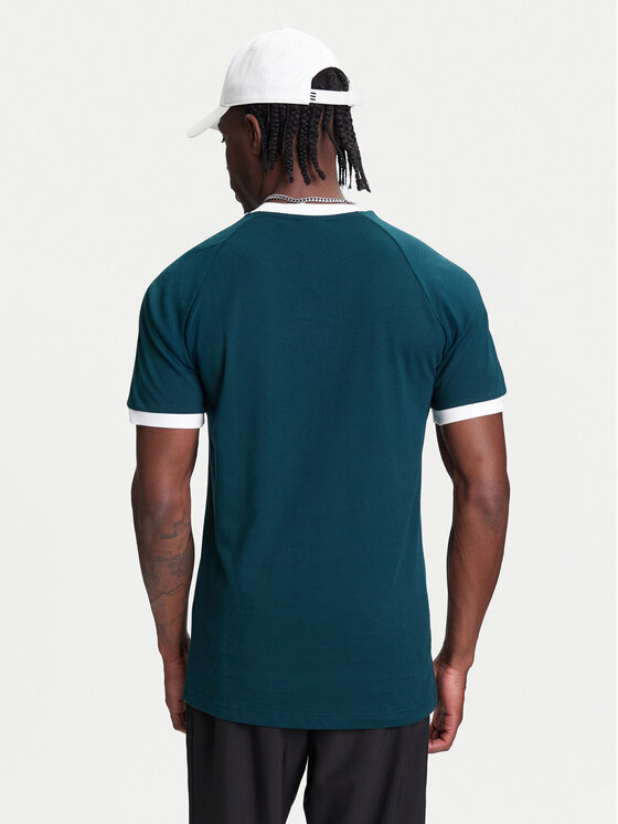 adidas adidas T-Shirt adicolor Classics 3-Stripes JY1374 Grün Slim Fit