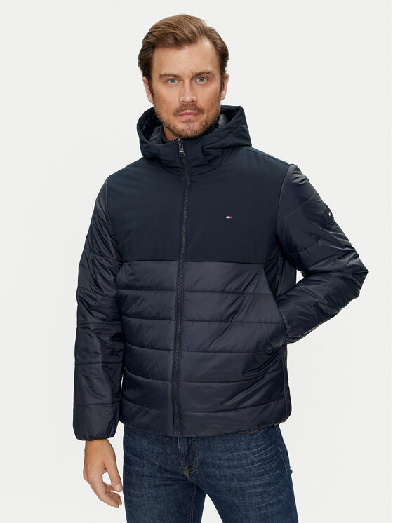 Tommy Hilfiger Geacă din puf MW0MW35654 Bleumarin Regular Fit