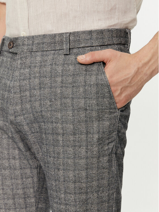Bugatti Bugatti Chino kalhoty 4890 26350 Šedá Slim Fit